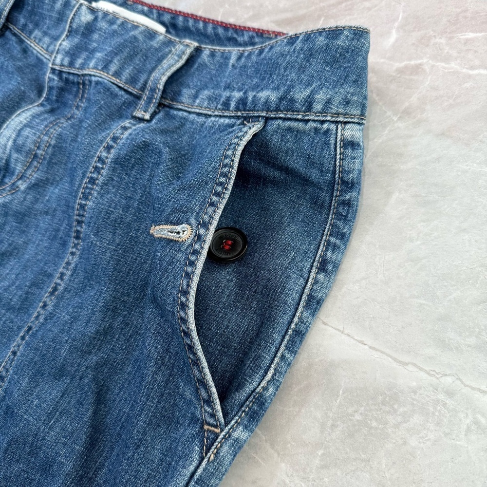 Women’s Vintage Tommy Hilfiger Jeans 100% Cotton Denim Skirt Size 6 Buttons Y2K - Picture 7 of 16